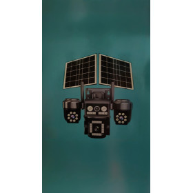  4 Kamera 12mp 4G Solar 4 Lensli Sim Kartlı Çift Güneş Panelli Güvenlik Kamerası