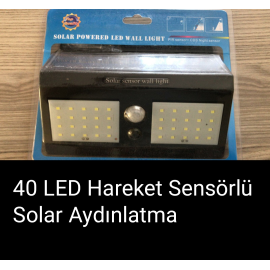 Solar 40 LED Güneş Enerjili Aydınlatma