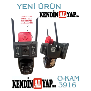 O-KAM 3916 PTZ Solar Sim Kartlı 4G Güvenlik Kamera..