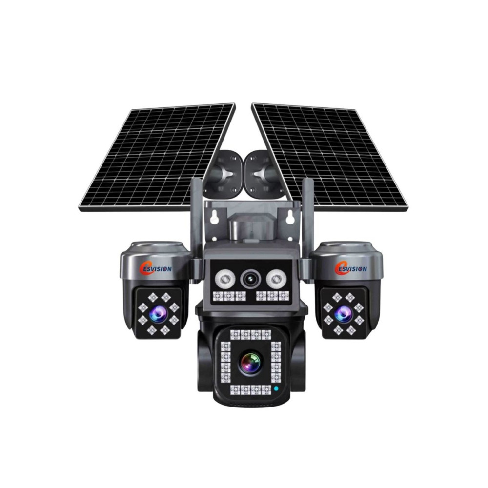 4 Kameralı 4G Hatlı Güneş Panelli SOLAR PTZ SİM KART DESTEKLİ  GECE GÖRÜŞLÜ GÜVENLİK KAMERASI